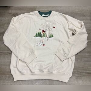 vintage embroidered crewneck sweatshirt by Country Store. Adorable!